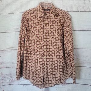 Robert Graham Dot‎ Print Button Front Shirt Size Large